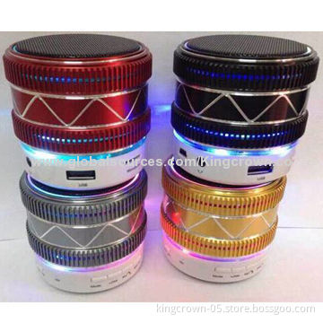 Mini wireless speakers with light, 3W output power with TF card and USB port